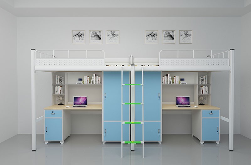 二连二人位挂梯组合公寓床