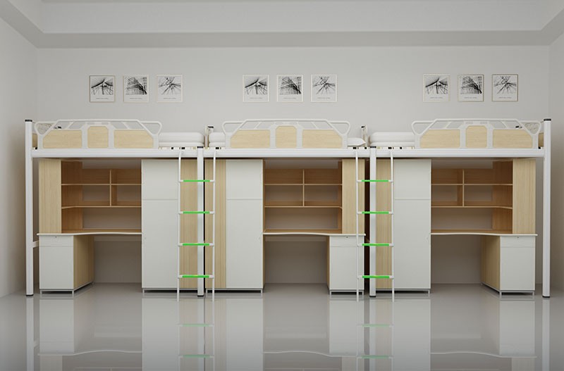 三连三人位挂梯组合公寓床