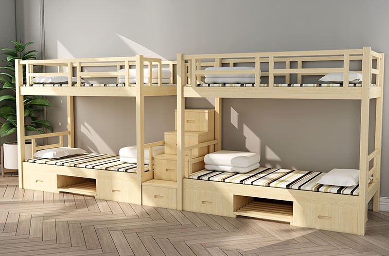 实木组合公寓床