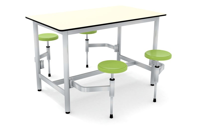 自动回弹学生餐桌